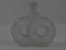 A glass scent bottle with