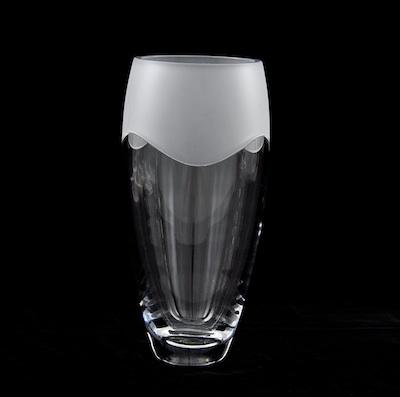 A Glass Vase by Movado Of ovoid