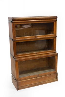 A Globe Wernicke type oak bookcase,