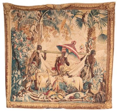 A Gobelins style tapestry to a