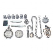 A gold and bi-metal albert, tw