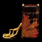 A Gold and Black Lacquer Four-