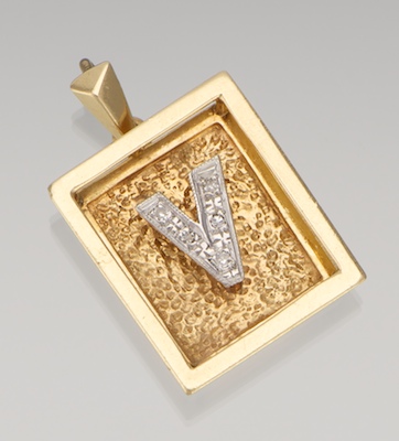 A Gold and Diamond Initial