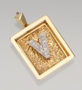 A Gold and Diamond Initial Pen