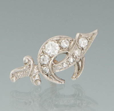 A Gold and Diamond Masonic Pin