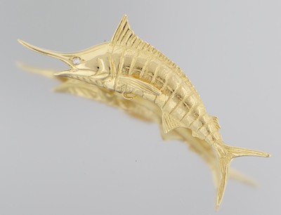 A Gold and Diamond Swordfish