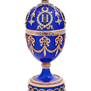 A Gold and Enameled Surprise Egg