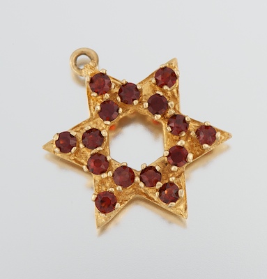 A Gold and Garnet Star of David