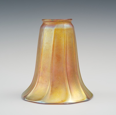 A Gold Aurene Lamp Shade Unsigned