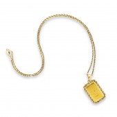 A GOLD BAR PENDANT NECKLACE A