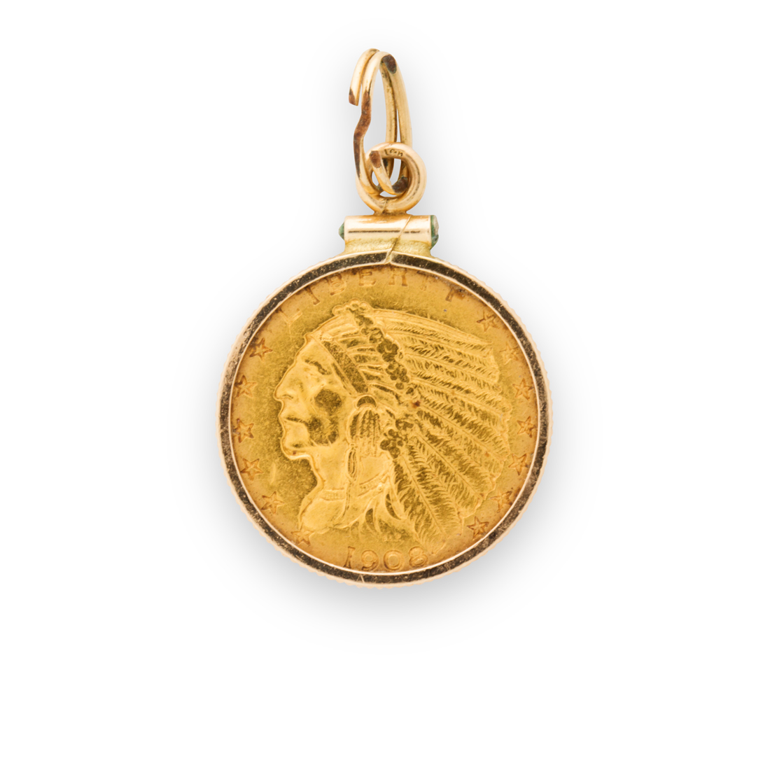 A GOLD COIN AND FOURTEEN KARAT GOLD