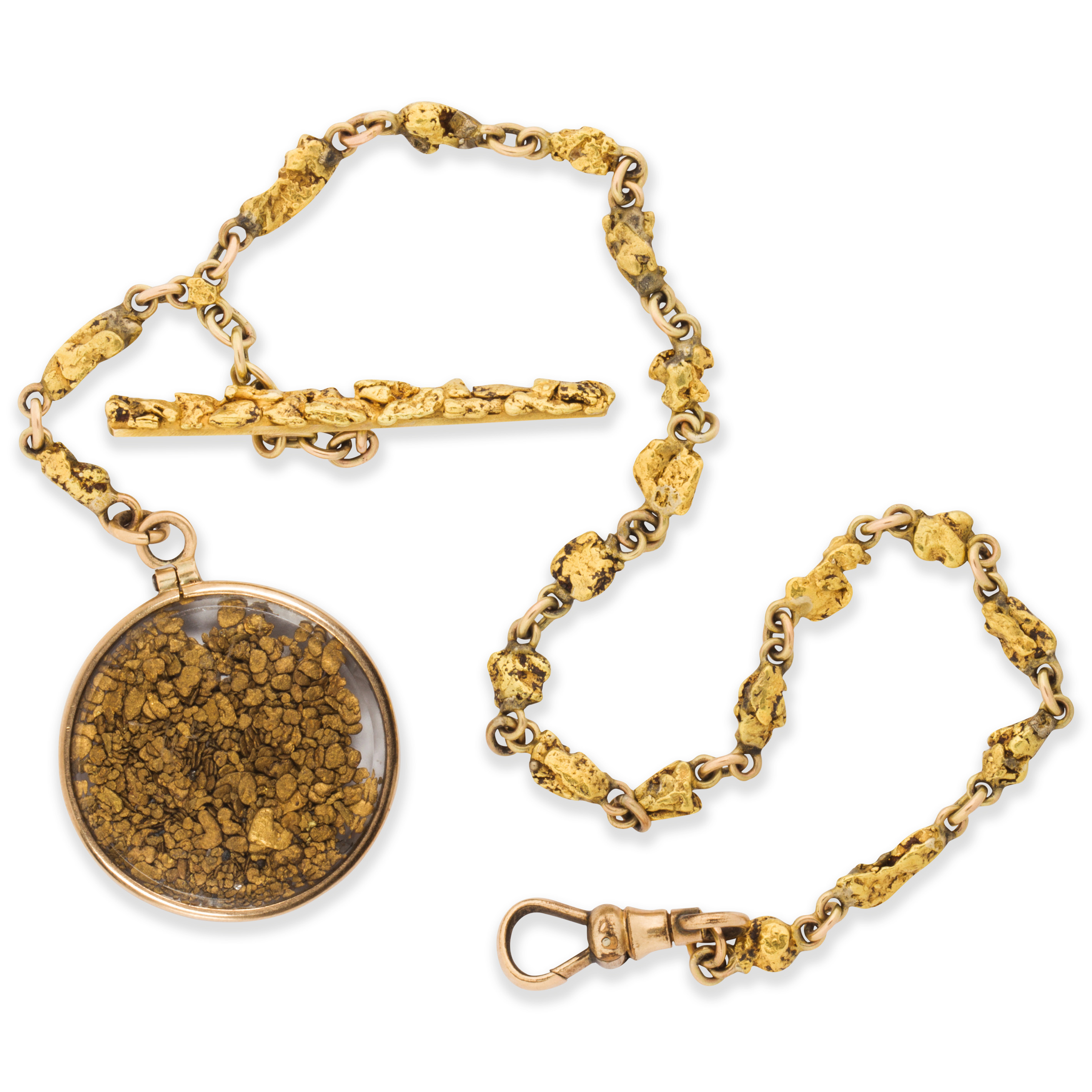 A GOLD NUGGET AND FOURTEEN KARAT