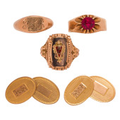A GOLD OF GENT'S GOLD JEWELRY<