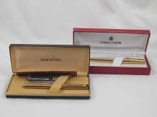 A gold plated Parker fountain pen