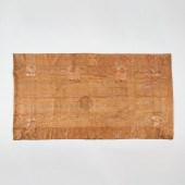 A Golden-Yellow Brocaded Silk