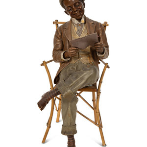 A Goldscheider Painted Terracotta