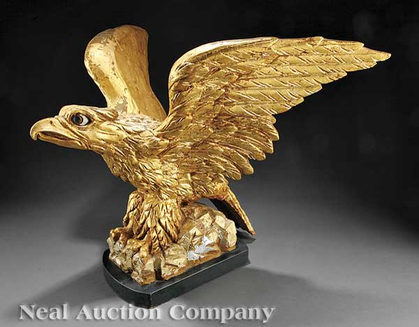 A Good American Carved Giltwood