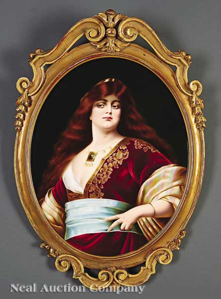 A Good Antique KPM Porcelain Plaque