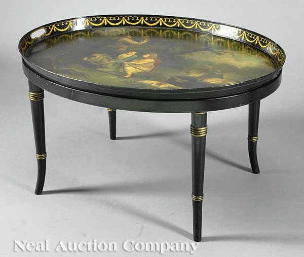 A Good English Tôle Peinte Tray
