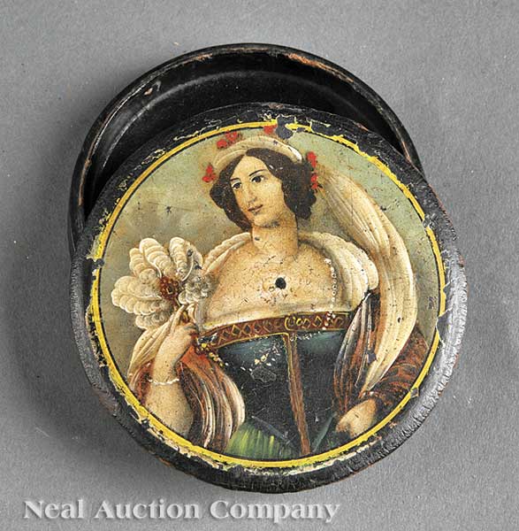 A Good Papier-Mâché Snuff Box