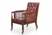 A GOOD REGENCY MAHOGANY AND CA