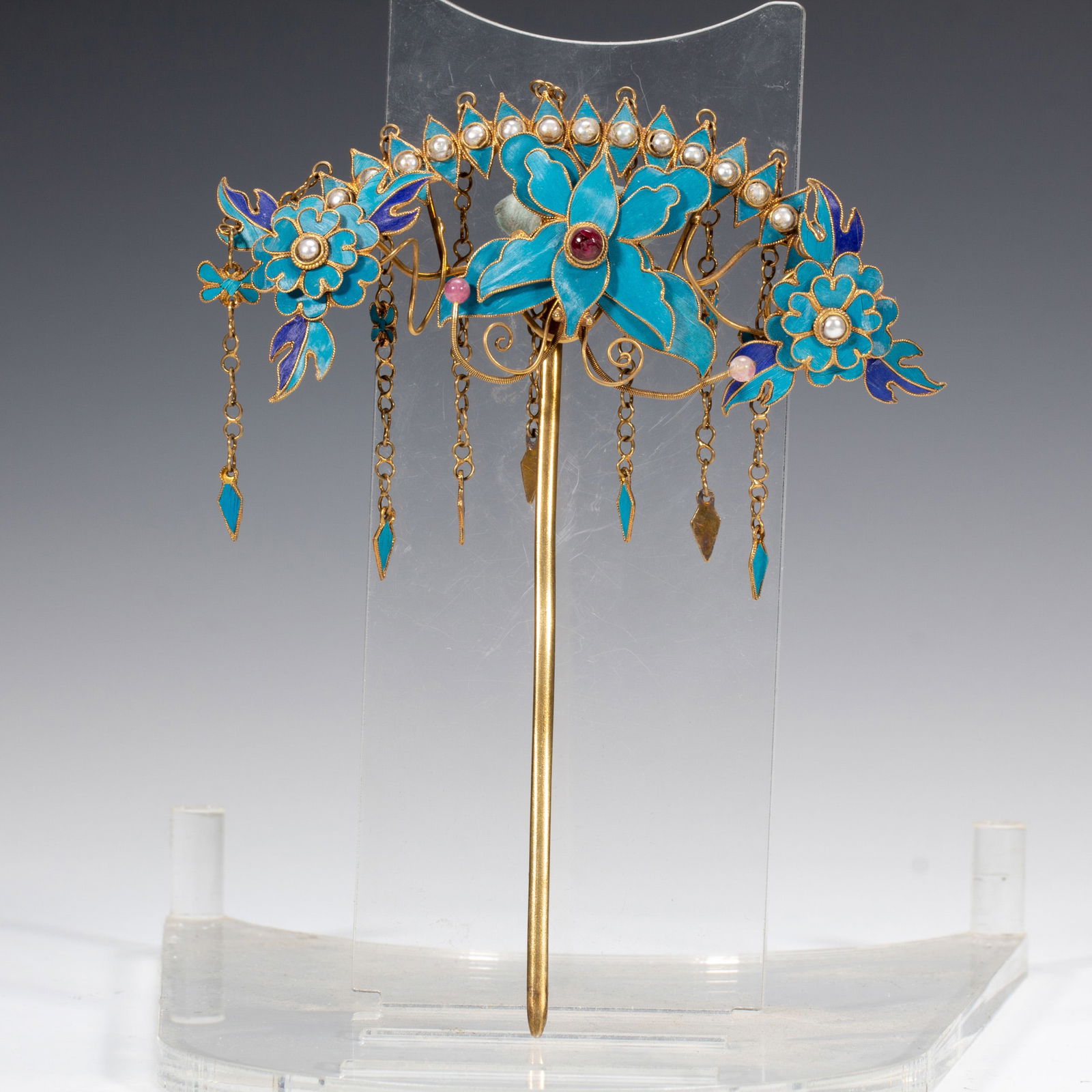A GORGEOUS ENAMEL - EMBELLISHED