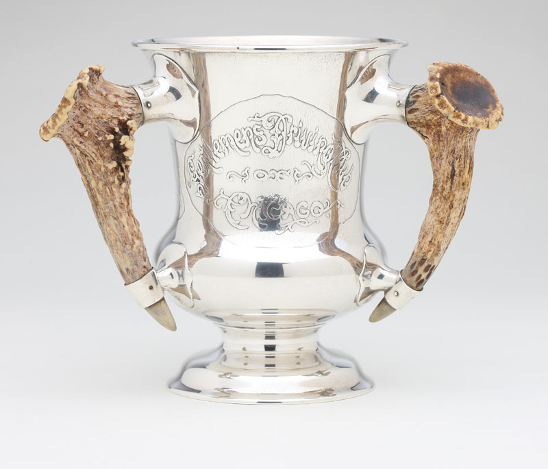 A Gorham horn-mounted sterling