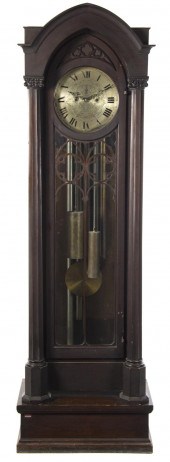*A Gothic Revival Tall Case Cl