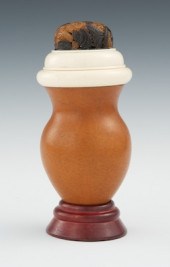 A Gourd Cricket Holder with Iv