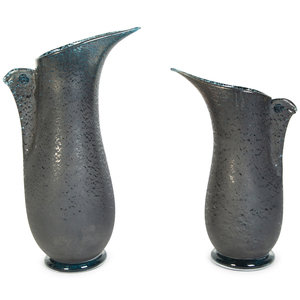 A Graduated Pair of Murano Glass 