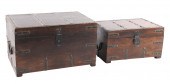 A graduated pair of wooden tru