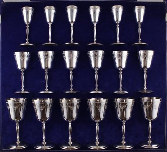 A graduated set of eighteen