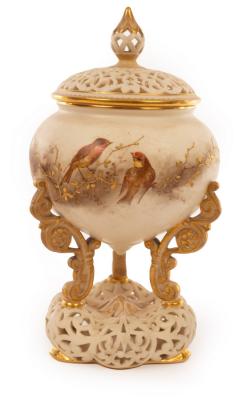 A Grainger & Co reticulated vase
