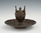 A Grand Tour Bronze Inkwell wi