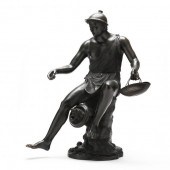 A GRAND TOUR BRONZE STATUE OF