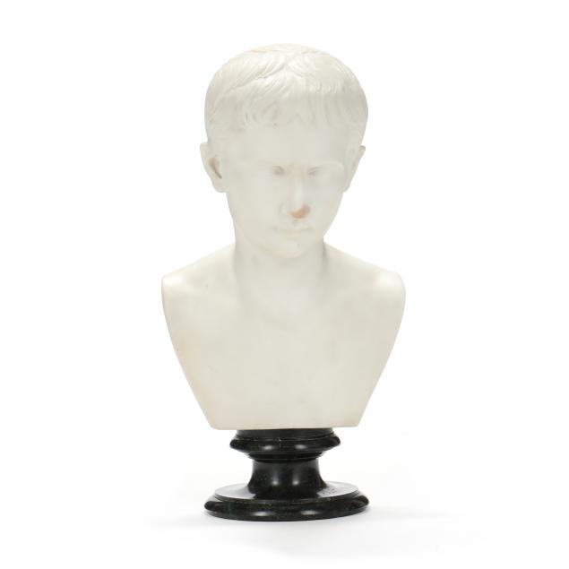 A GRAND TOUR CARVED WHITE MARBLE