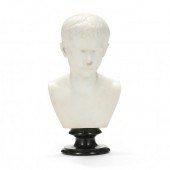 A GRAND TOUR CARVED WHITE MARB