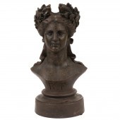 A GRAND TOUR STYLE IRON BUST D