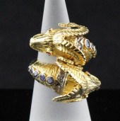 A Greek 18ct gold diamond sapp
