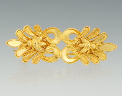 A Greek 18k Gold Brooch 18k