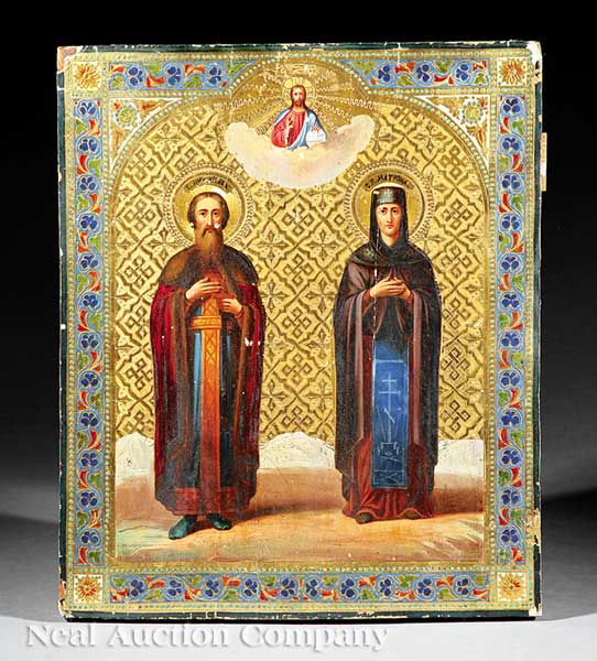 A Greek Orthodox Icon of a "Male