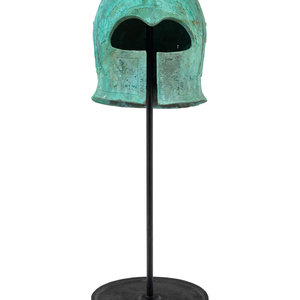 A Greek Style Bronze Helmet of