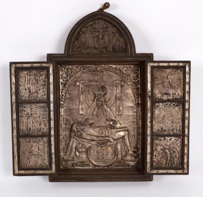 A Greek triptych, circa 1870,