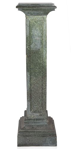 A GREEN HARDSTONE SQUARE