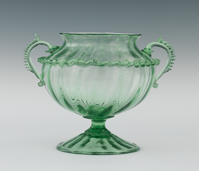 A Green Venetian Glass Vase