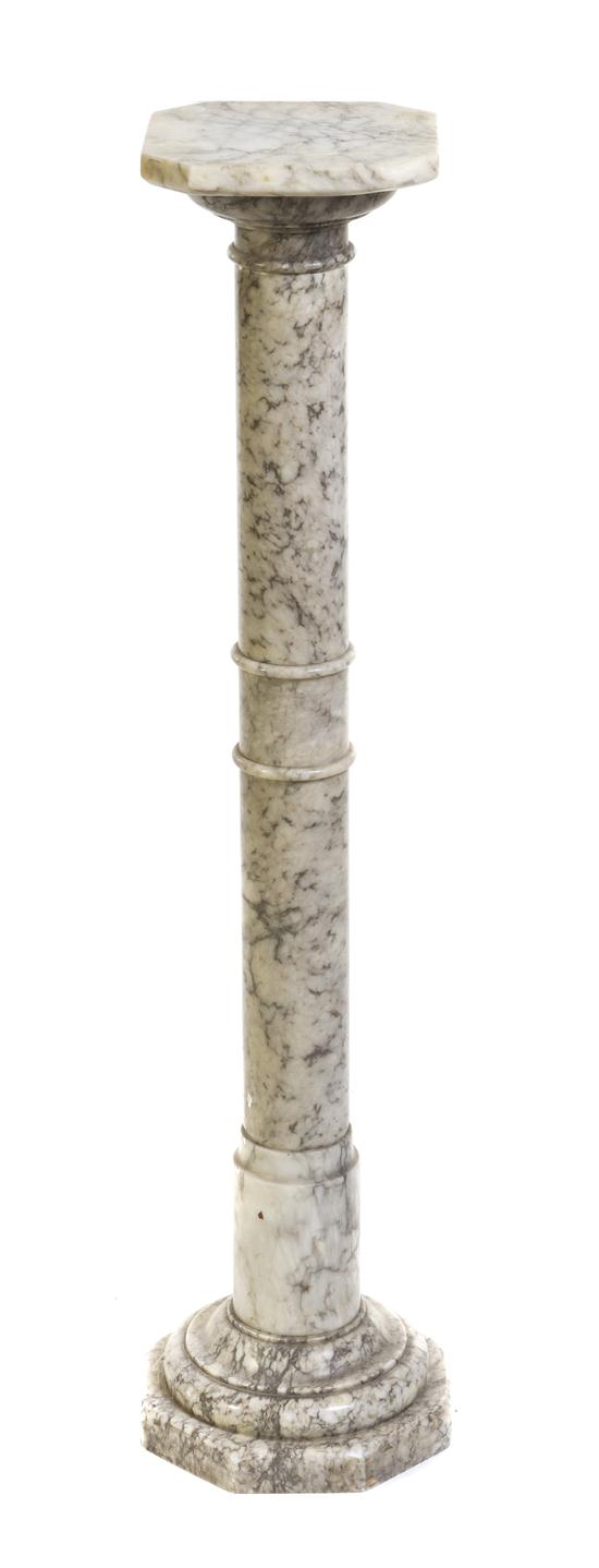 A Grey Marble Column having a
