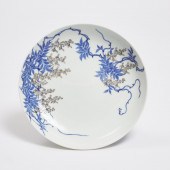 A Grisaille-Decorated Blue and