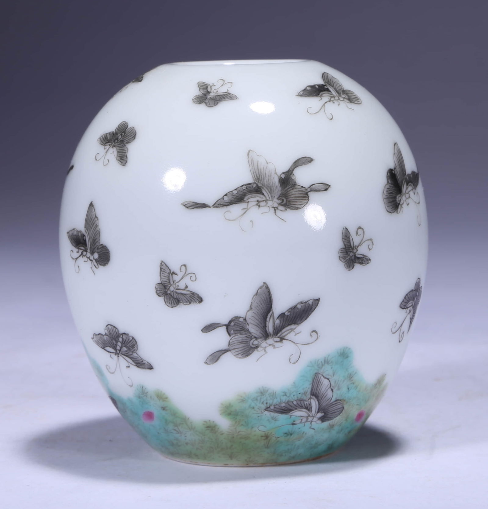 A GRISAILLE 'FLORAL AND BUTTERFLY'
