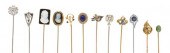 *A Group of 12 Gold Stick Pins