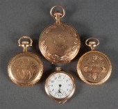 A group of 14K gold pocket wat